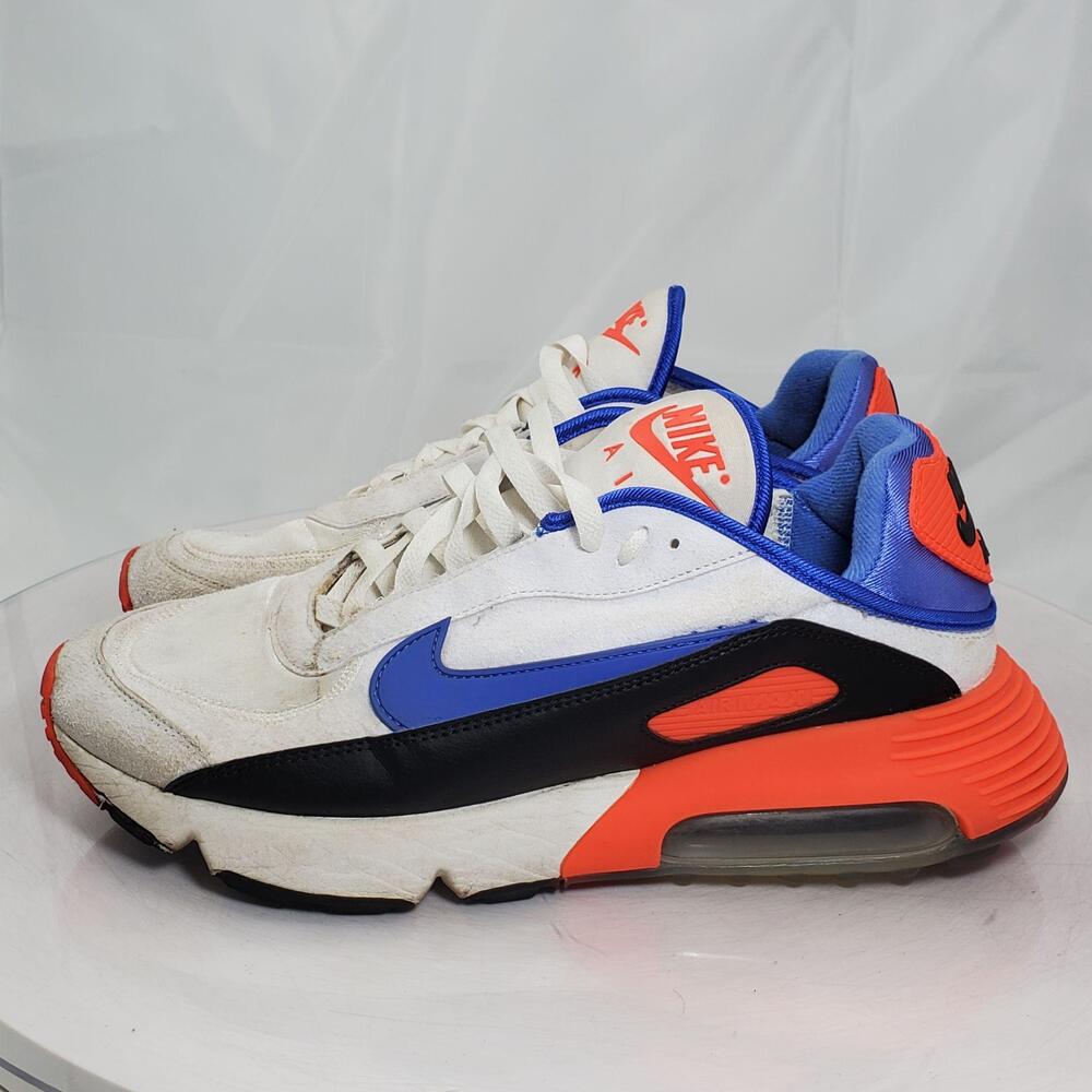 Dirty Nike Air Max 2090 EOI Men 11.5 White Blue Orange Low Sneakers DA9357-100